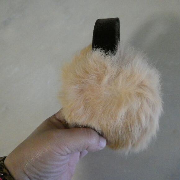 Faux fur ear muffs warmers head banded tan one size fits most - Picture 3 of 3